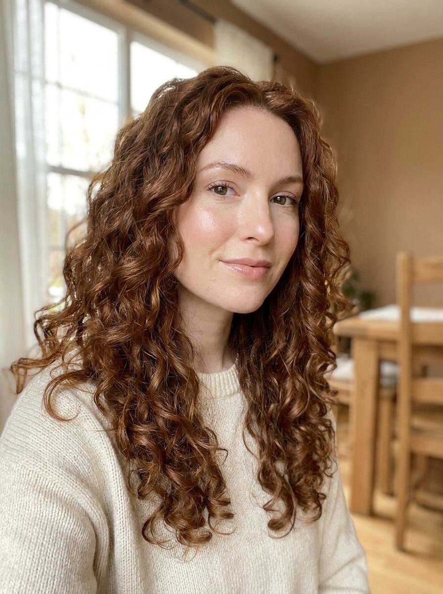Voluminöse lange Locken - schöne Frisur für lange Haare